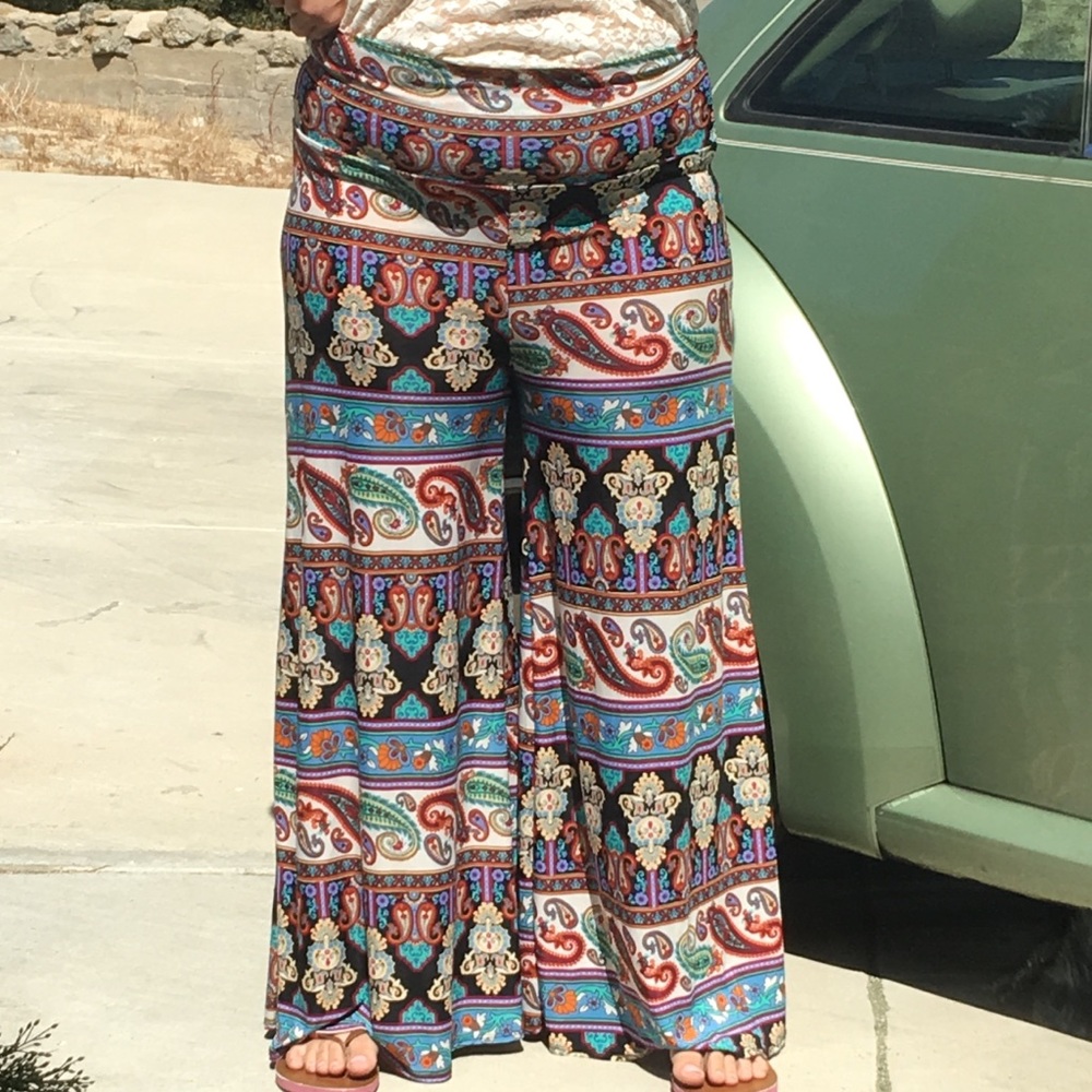 Colorful Super Stretchy Palazzo Pants